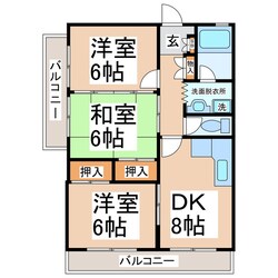 黒髪ハイツの物件間取画像